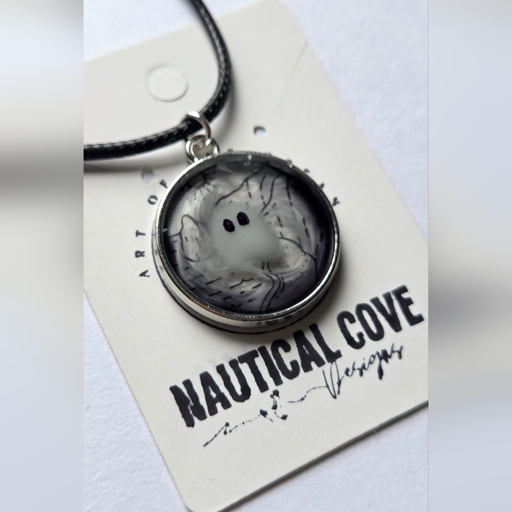 Glow In The Dark Ghost Pendant Necklace